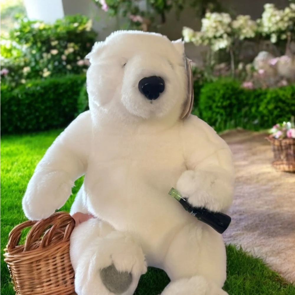 Vintage 90s Coca Cola Bear plush new with the sg Deadstock polar bear toy